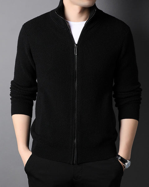 THE FULL-ZIPPED COLLAR SWEATER